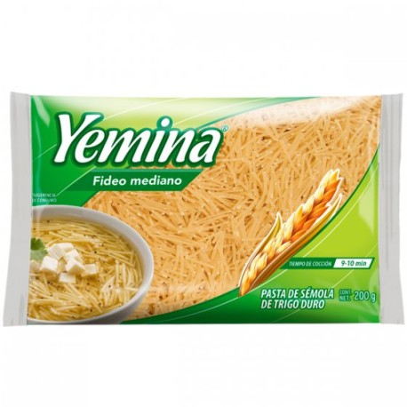 FIDEO MEDIANO 200GR.YEMINA